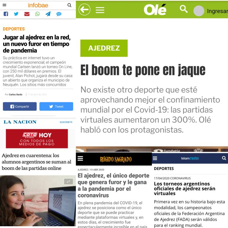 Jugar al ajedrez en la red, un nuevo furor en tiempo de pandemia