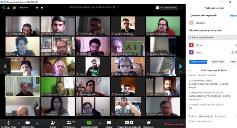 Reunión online de FADA