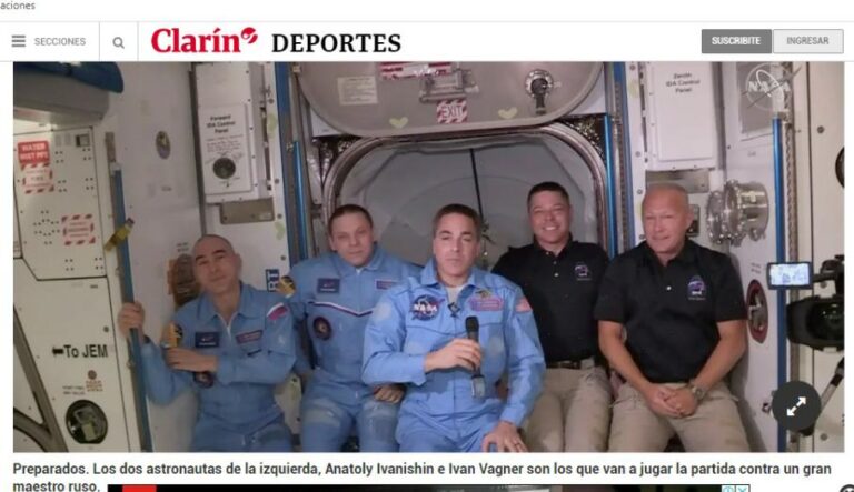 Espacio vs. Tierra: dos astronautas jugarán una partida de ajedrez contra un gran maestro ruso
