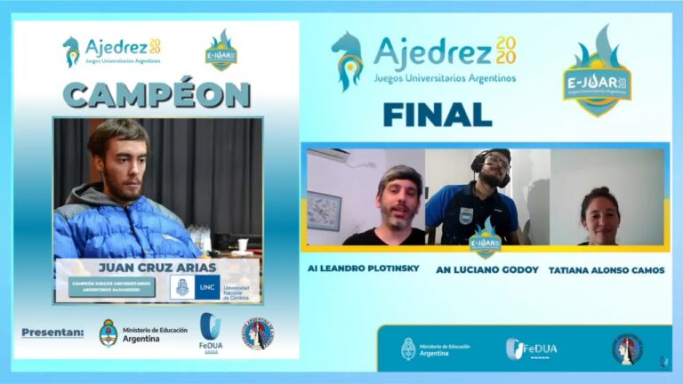 Ejuar 2020: La UNC se llevo el oro en Ajedrez