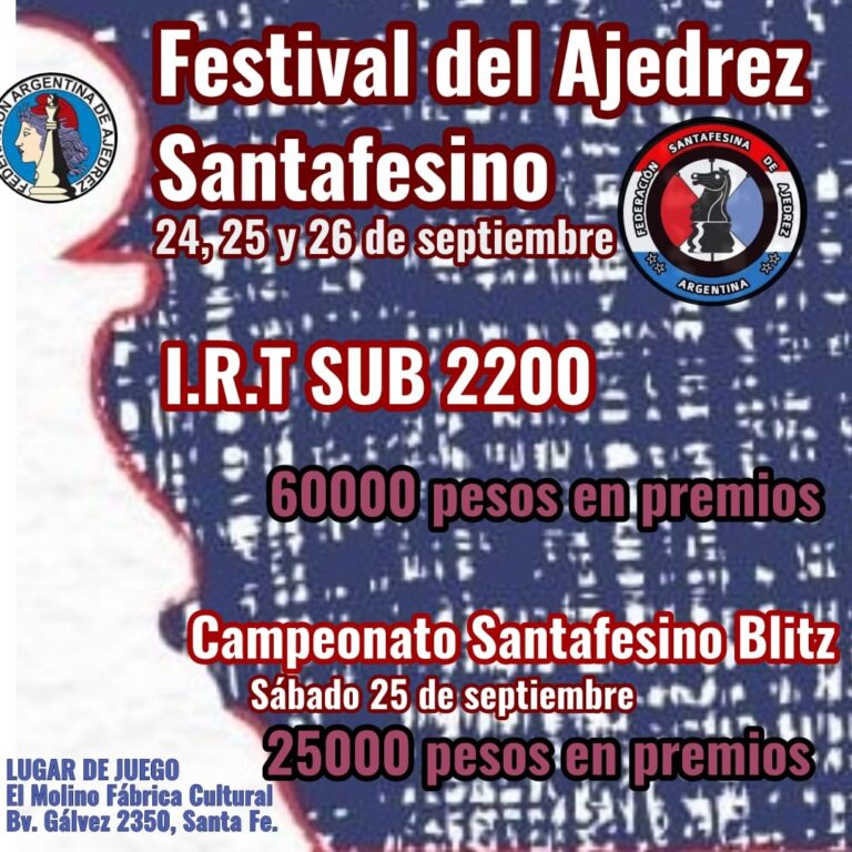 El primer Festival de Ajedrez santafesino se apronta para el debut