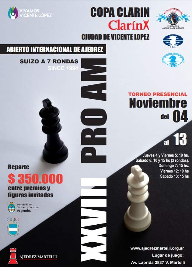 El 4 de noviembre comienza el XXVIII abierto internacional PROAM