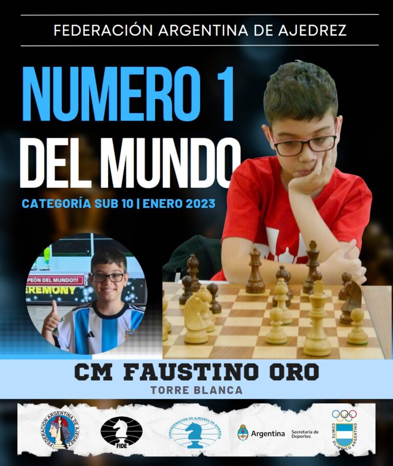 A un mes de ser Campeones del Mundo, el Ajedrez Argentino tiene un número 1 del mundo