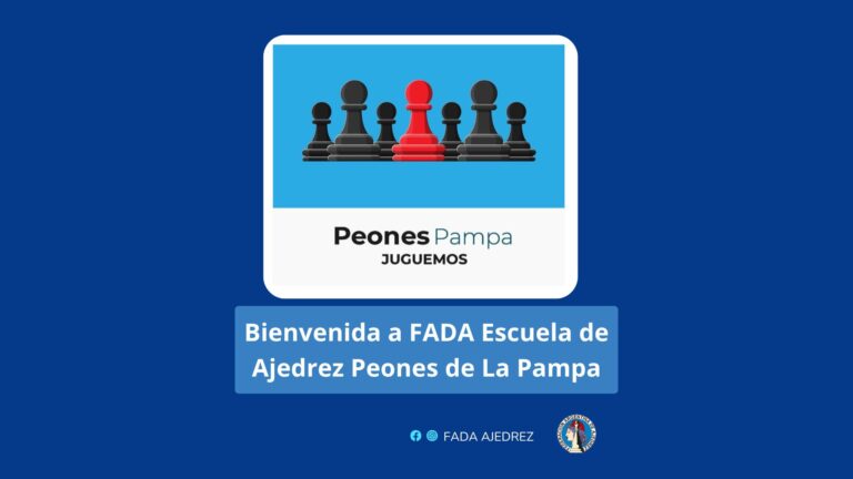 Bienvenido a FADA Escuela de Ajedrez Peones de la Pampa de la ciudad de Victorica, La Pampa