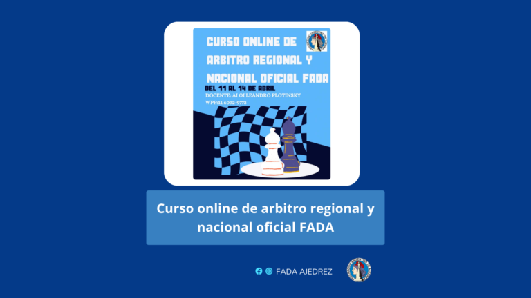 Curso online de arbitro regional y nacional oficial FADA