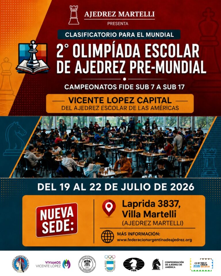 ¡Se viene una nueva fiesta del ajedrez escolar!