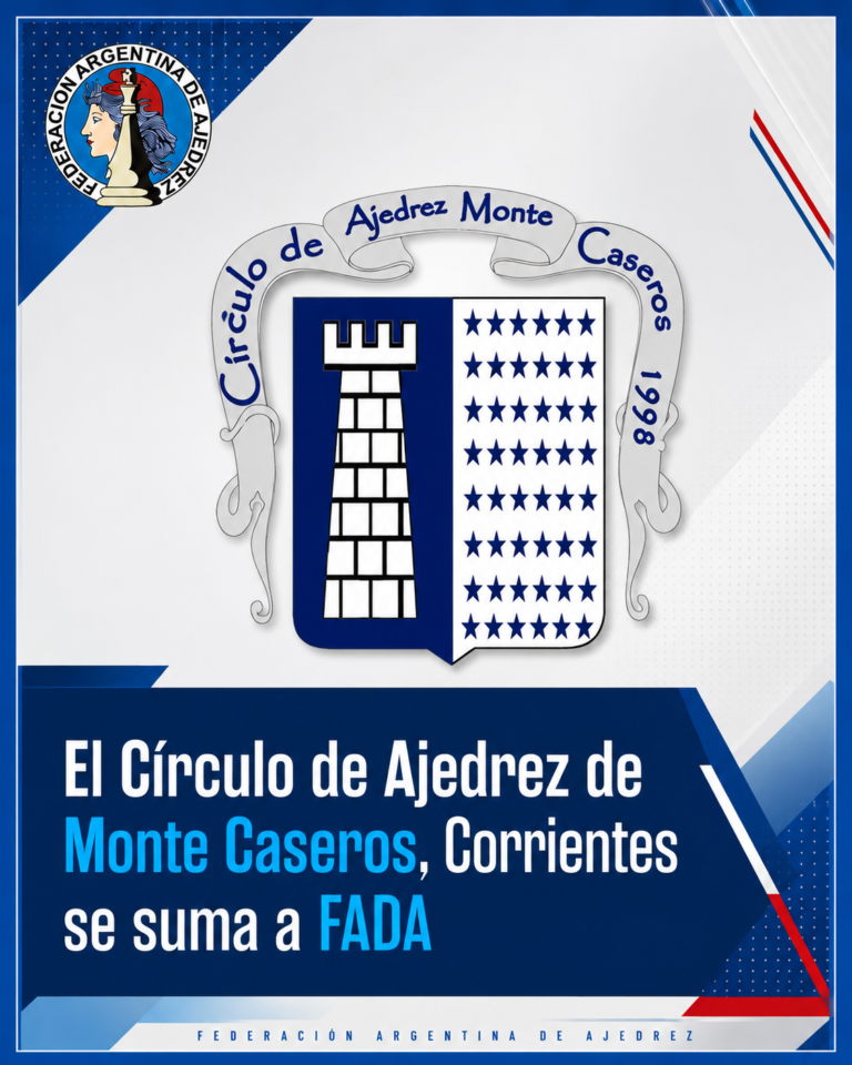 El Círculo de Ajedrez de Monte Caseros se suma a FADA