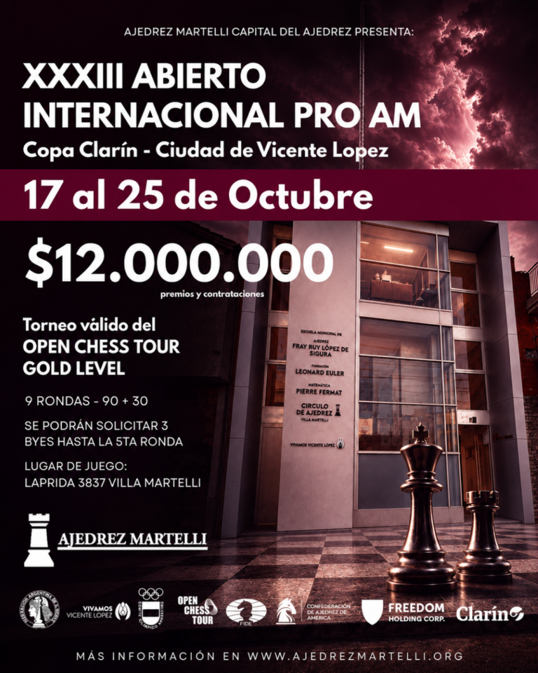Llega el XXXIII Abierto Internacional de Ajedrez PRO AM